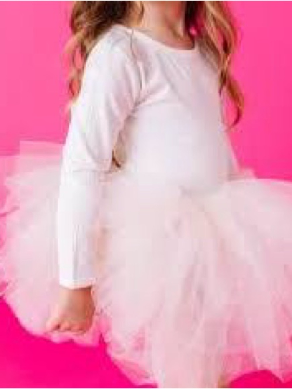 Ivory Ribbed Tulle Tutu Dress Bums & Roses - Picture 8 of 8